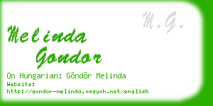 melinda gondor business card